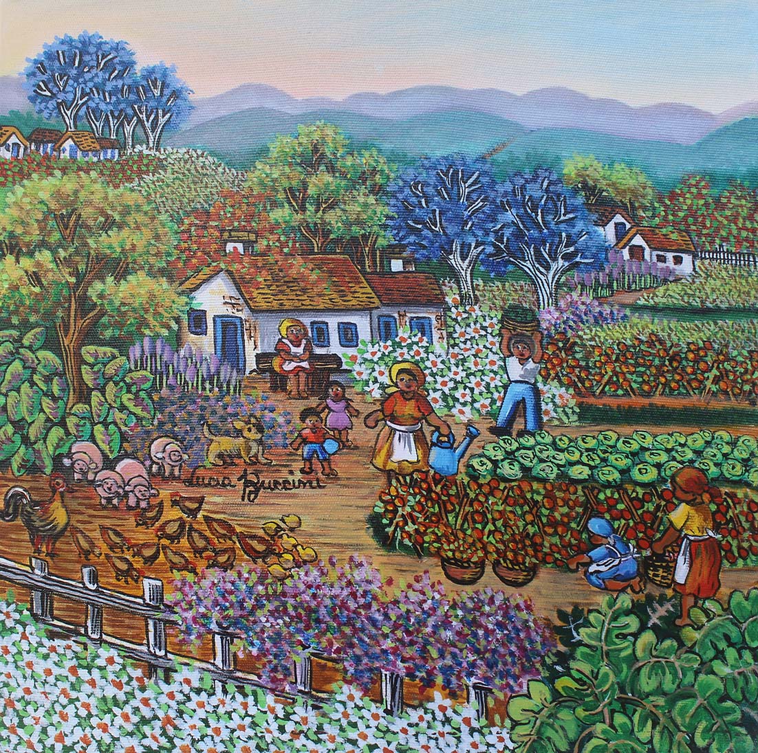 Horta e jardim