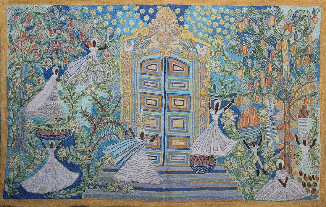 Madeleine colaço - Portão - Tapeçaria bordada - 130x200 - dec de 70