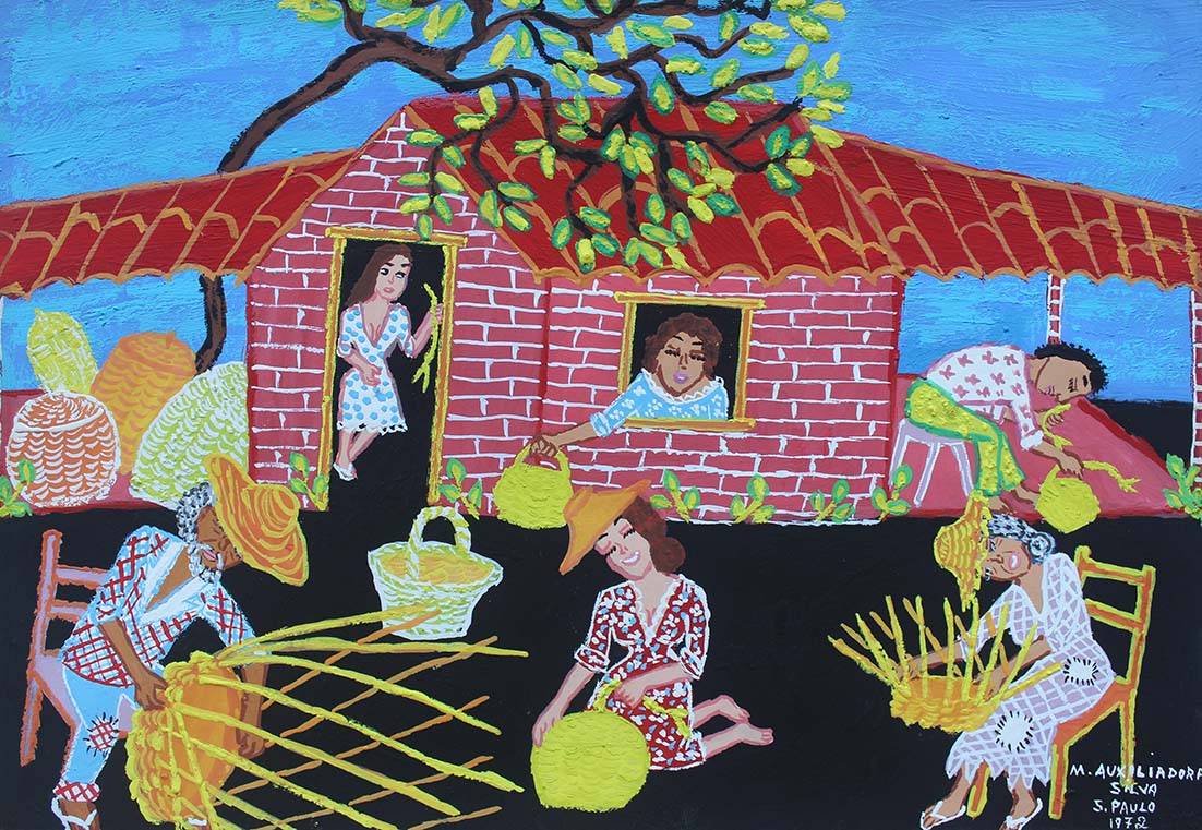 Maria Auxiliadora - Cesteiros - Guache sobre papel - 16x23,5 - 1972