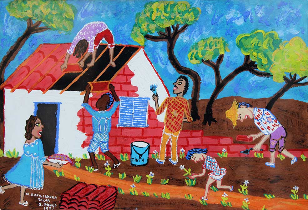 Maria Auxiliadora - Construção - Guache sobre´papel - 16x24 - 1971