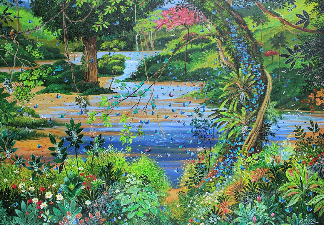 Mara D. Toledo –Brincando com as borboletas –80x150