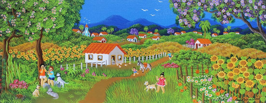Ana Maria - Flautas e flores - 20x50