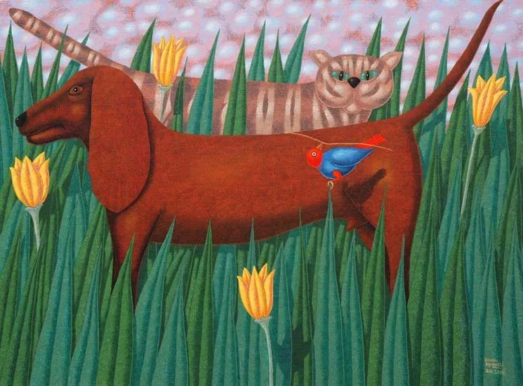 Cão, gato e passarinho, de Ernani Pavaneli